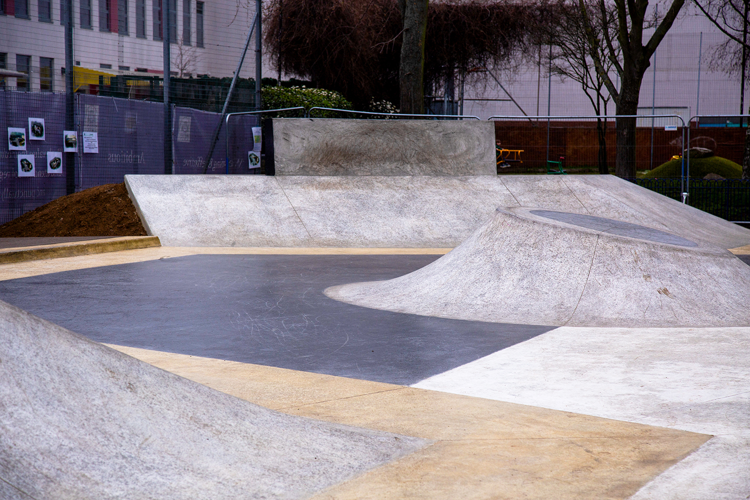 Coloured concrete for London Skate Park